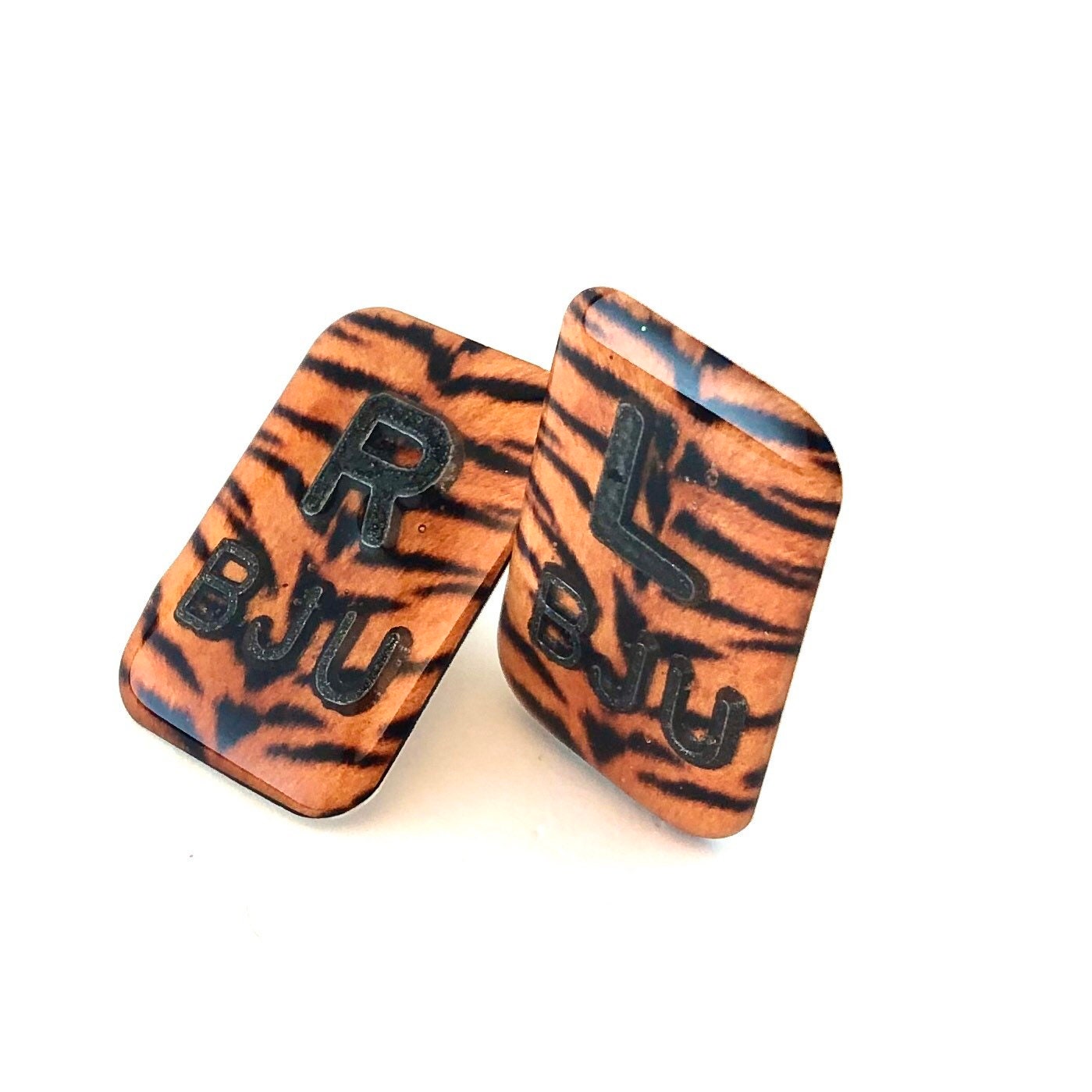 Tiger Animal Print Xray Markers Customized with BLACK Lead Initials