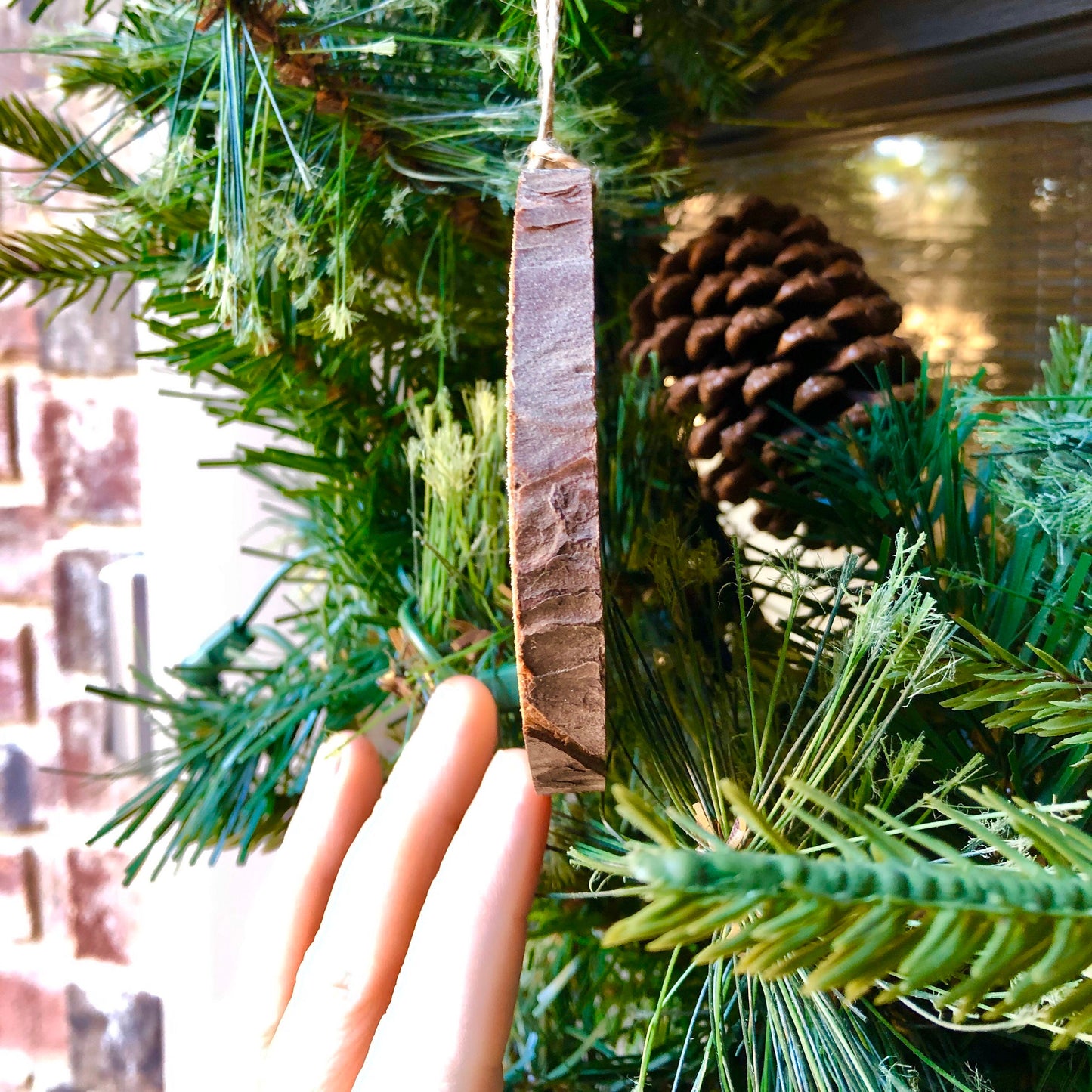 Wooden Slice Cardinal Custom Christmas Ornament