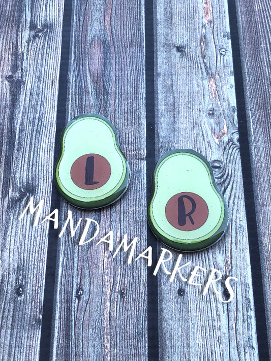 Avocado Xray Markers Customized with Lead Initials