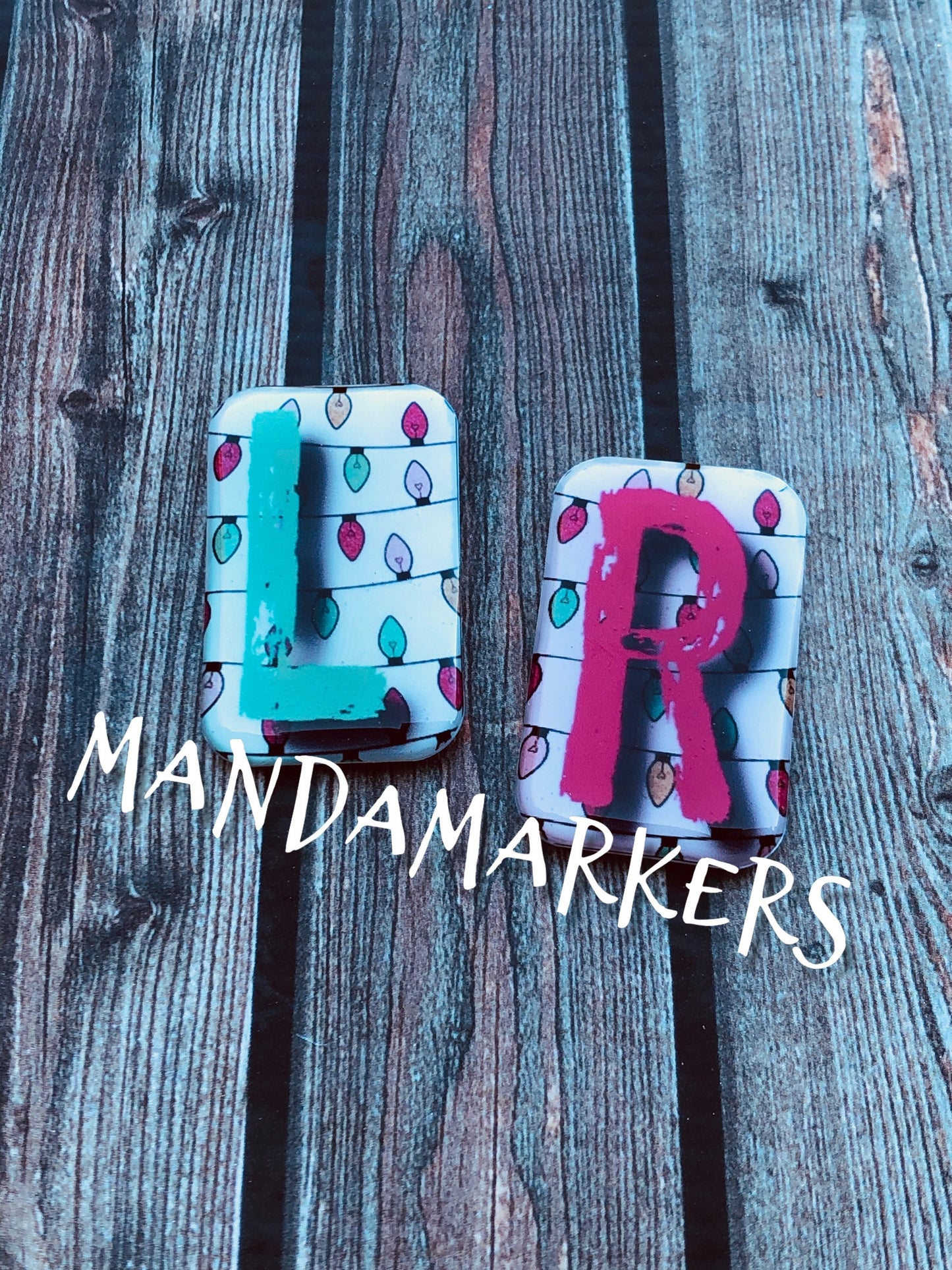 Christmas Lights Xray Markers Customized with Initials