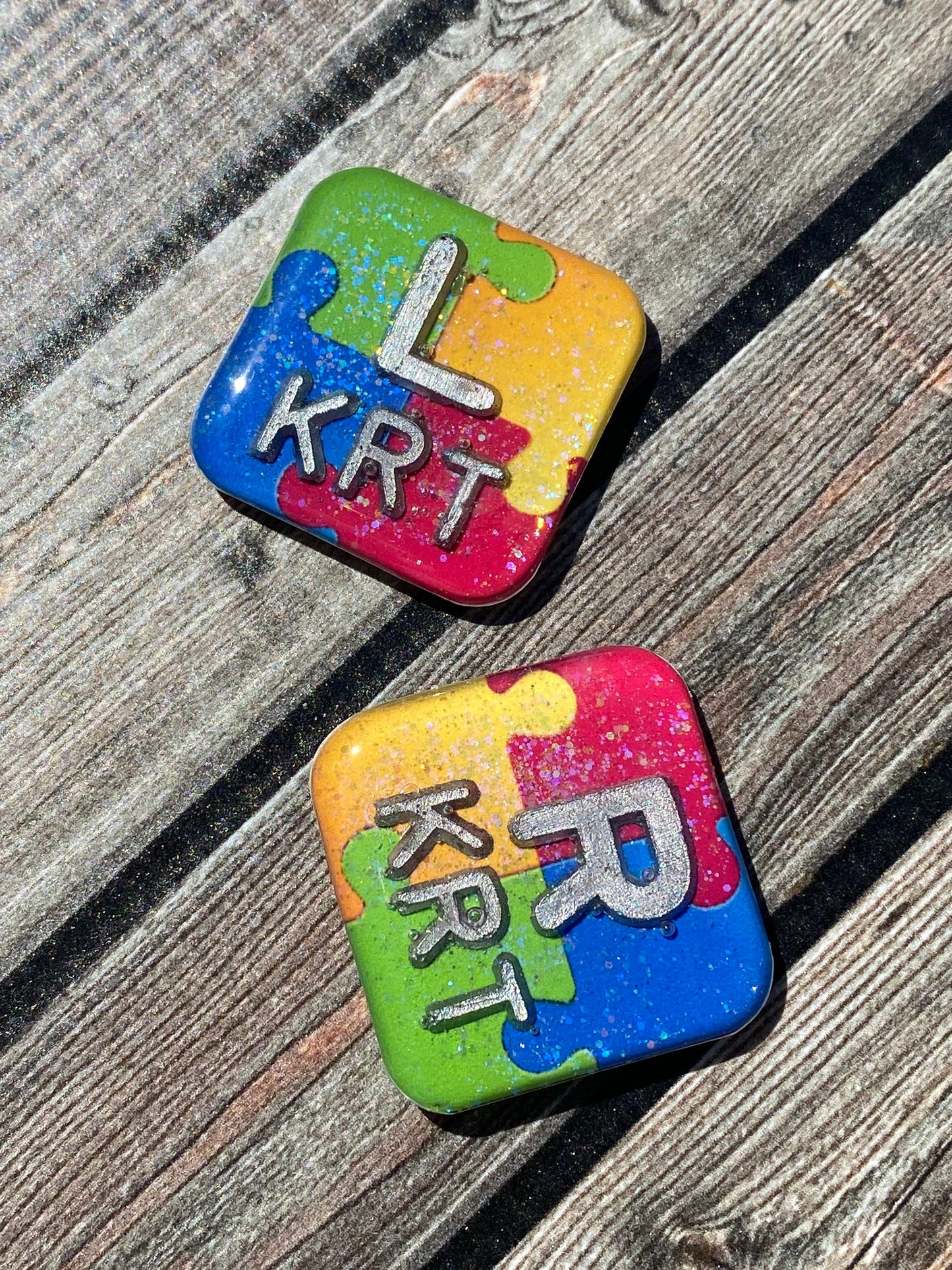 Autism Puzzle Xray Markers Customized with Initials