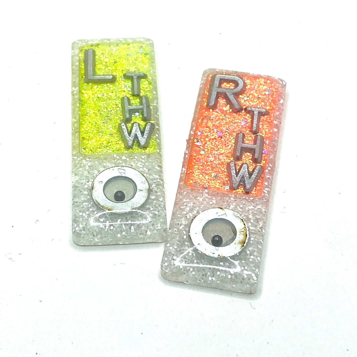 BB Position Bead White Glitter Base Neon Xray Markers Customized with 2-3 initials