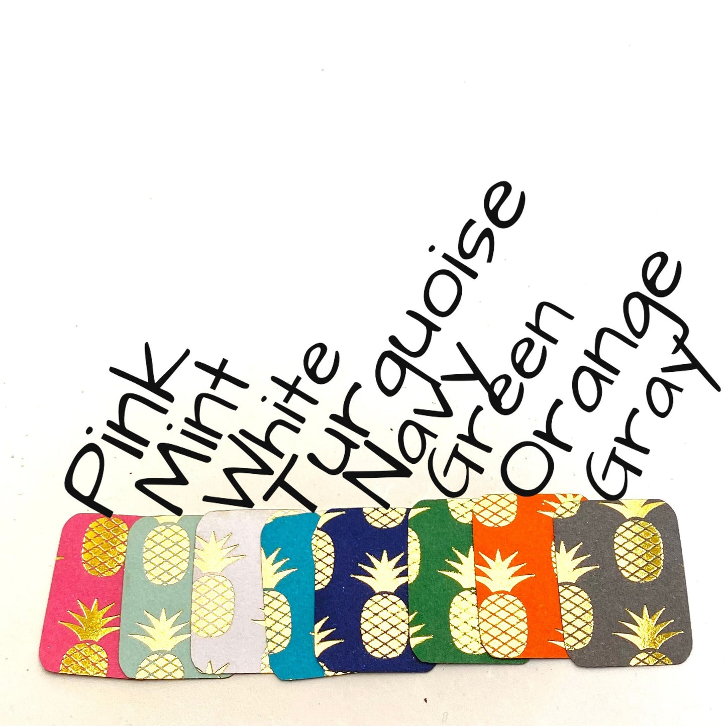 Gold Foil Pineapple Xray Markers Customized with Gold Initials