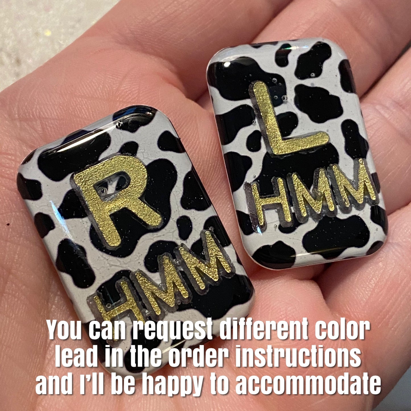 Snakeskin Print Xray Markers Customized with Black Initials