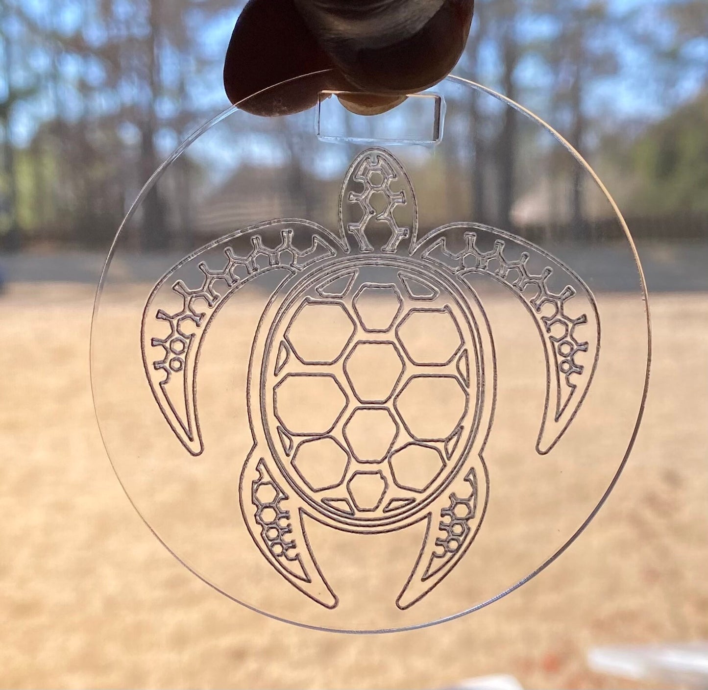 RadPad Etched Acrylic Sea Turtle  for Holding Xray Markers