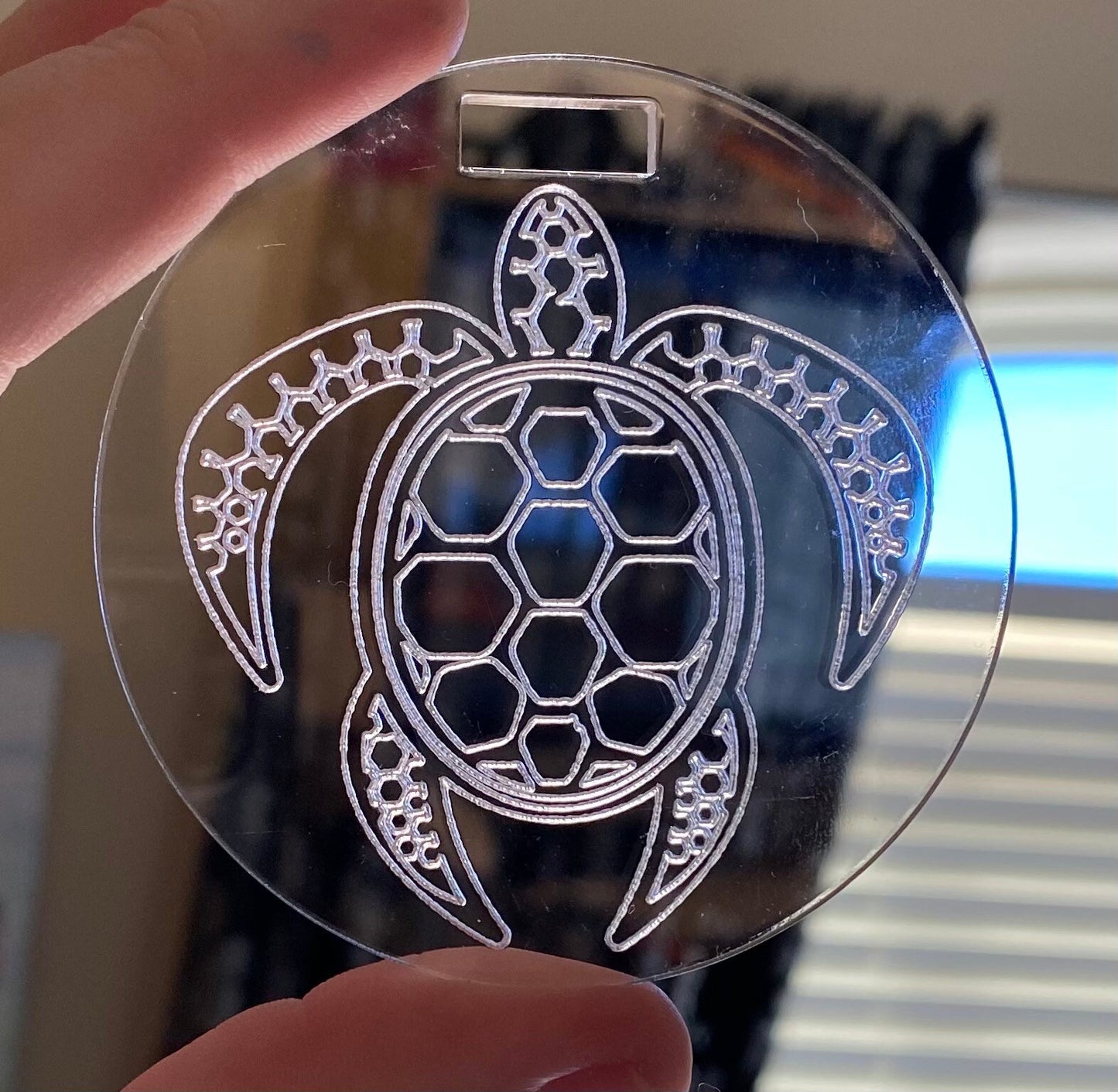 RadPad Etched Acrylic Sea Turtle  for Holding Xray Markers
