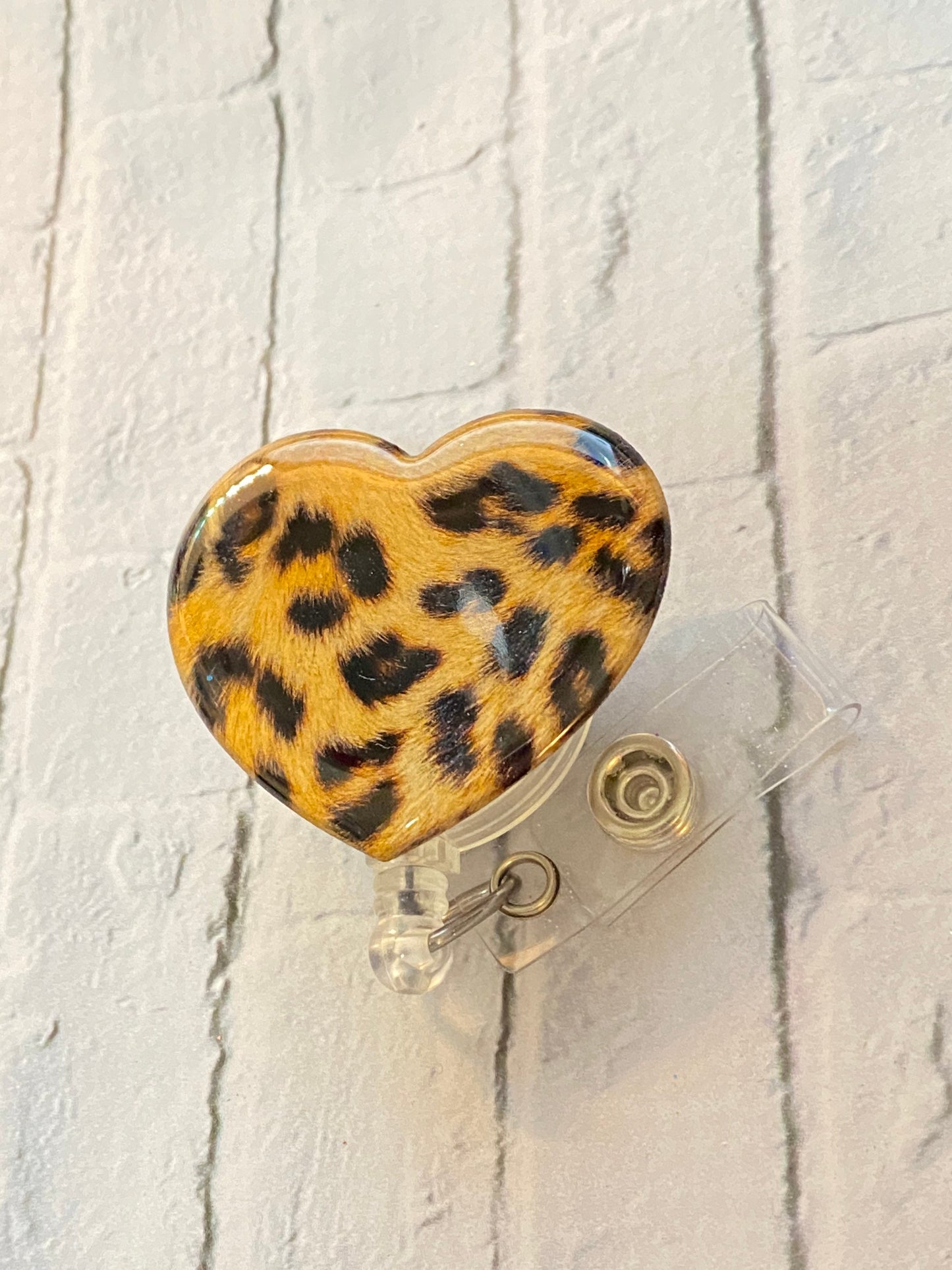 Cheetah Animal Print Badge Reel