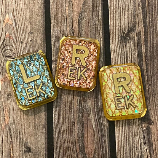 Xray Markers Fancy Lattice Sparkle with Gold Lead Letters