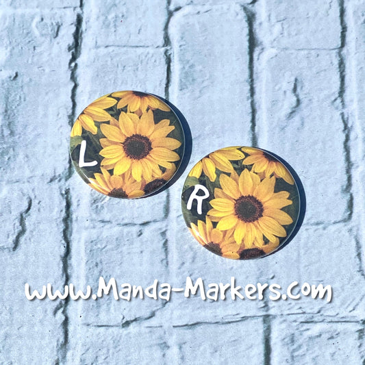 Sunflower Xray Markers Circle with Lead Initials