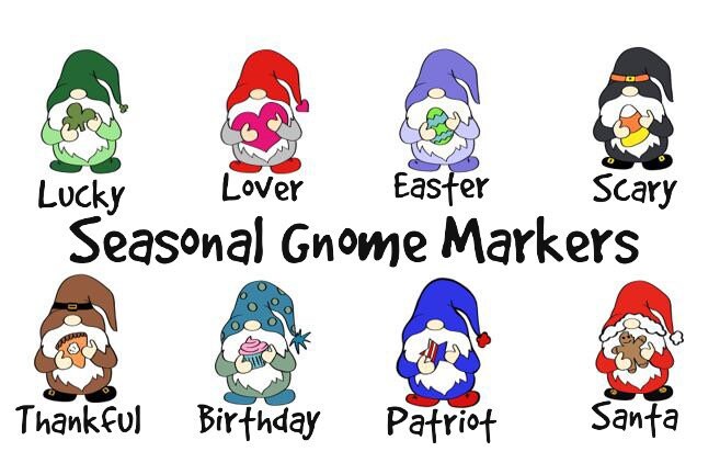 Gnome Xray Markers Customized with 2-3 Lead Initials