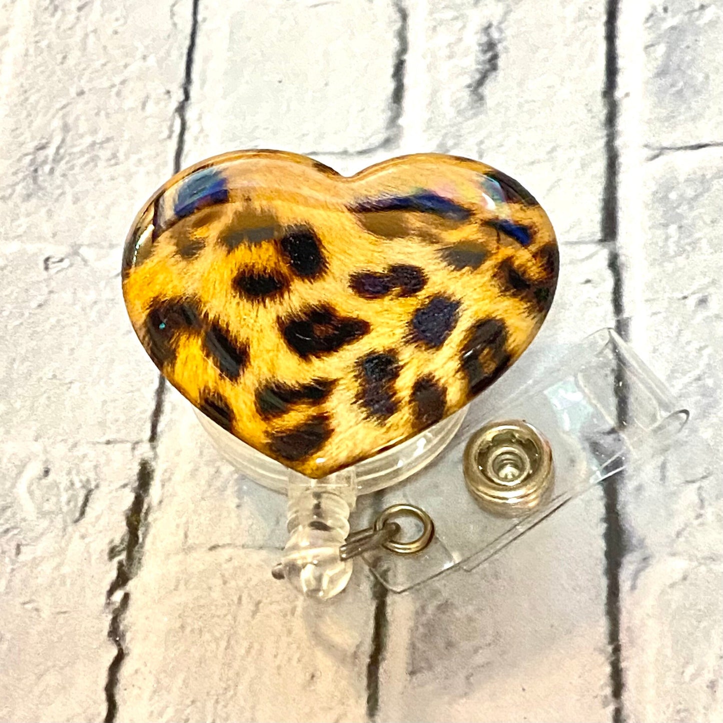 Cheetah Animal Print Badge Reel