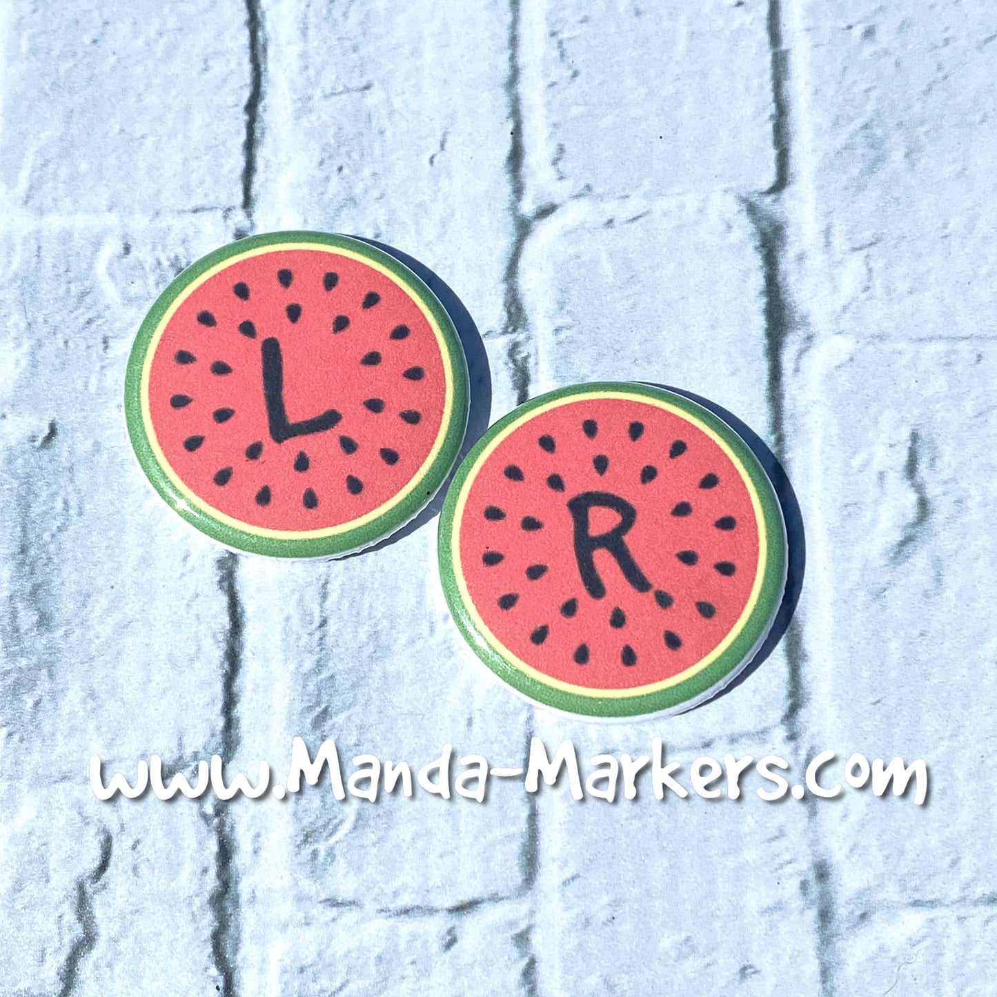 Watermelon Sparkle Xray Markers Customized with Lead