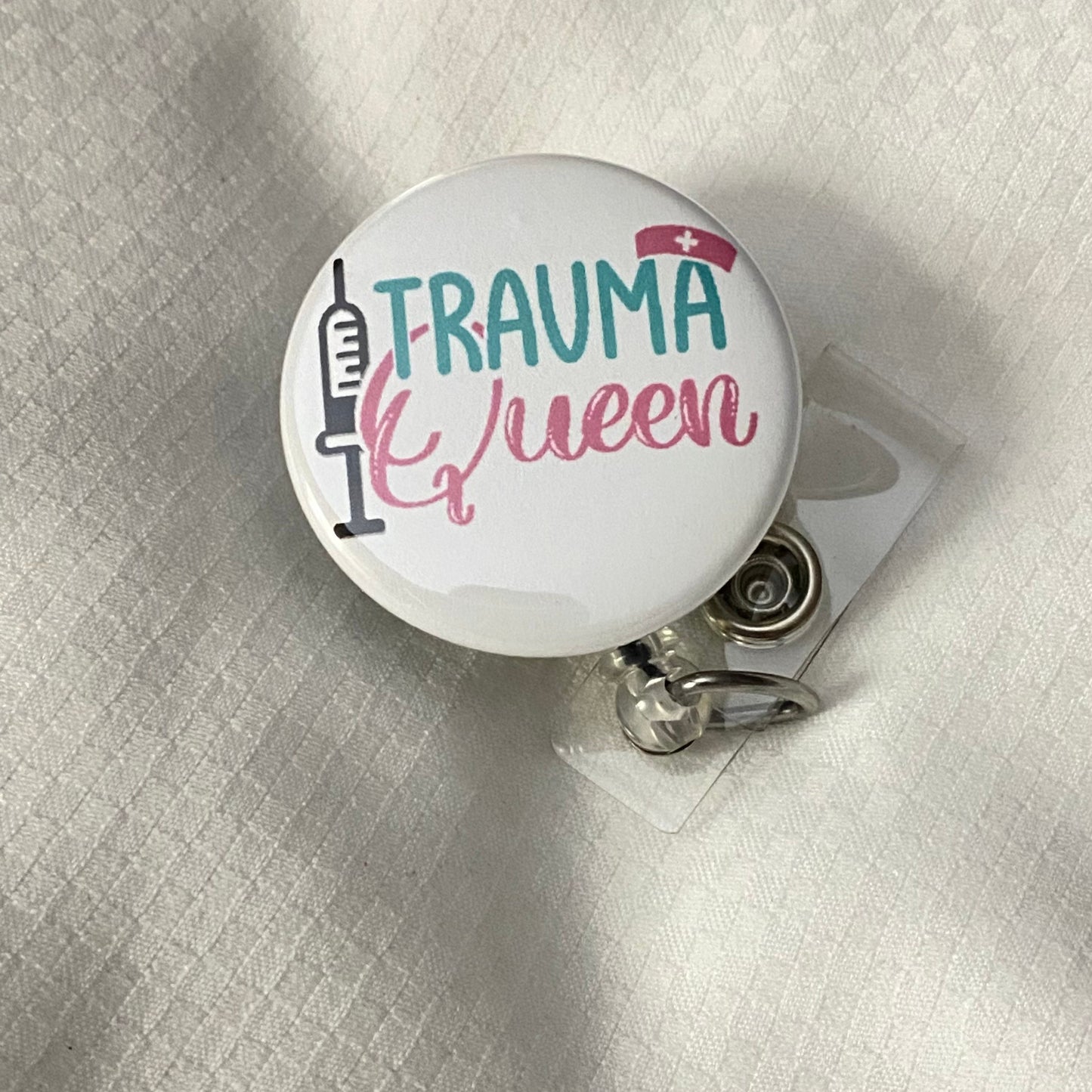 Badge Reel Trauma Queen