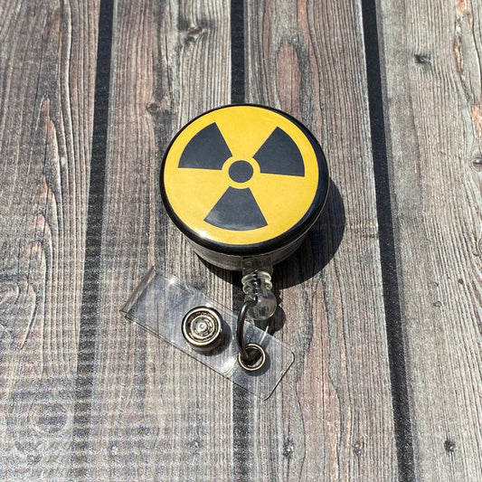 Radiation Symbol Medical Badge Reel