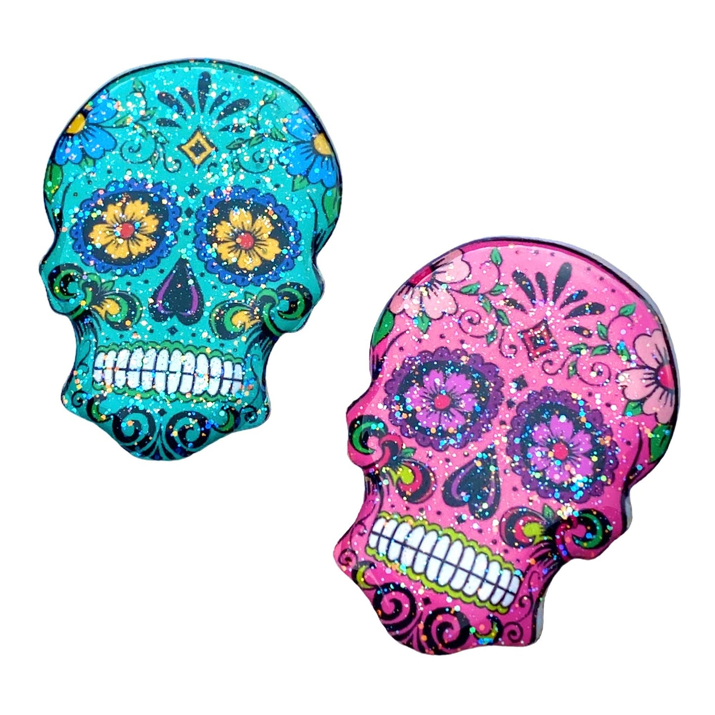 Sugar Skull Xray Markers Blue and Pink Customized with Initials