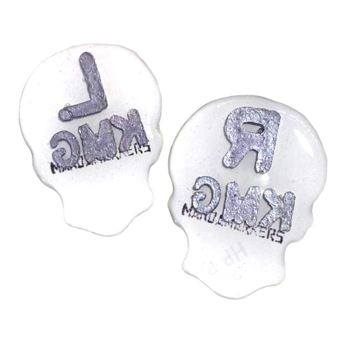Tye Dye Sugar Skull Xray Markers Customized with Initials