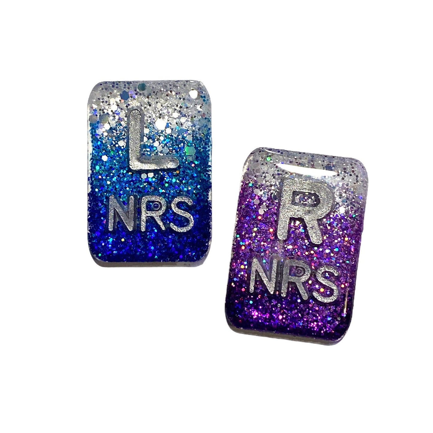 Ombre Xray Markers Rectangle Purple and Blue Customized with Initials