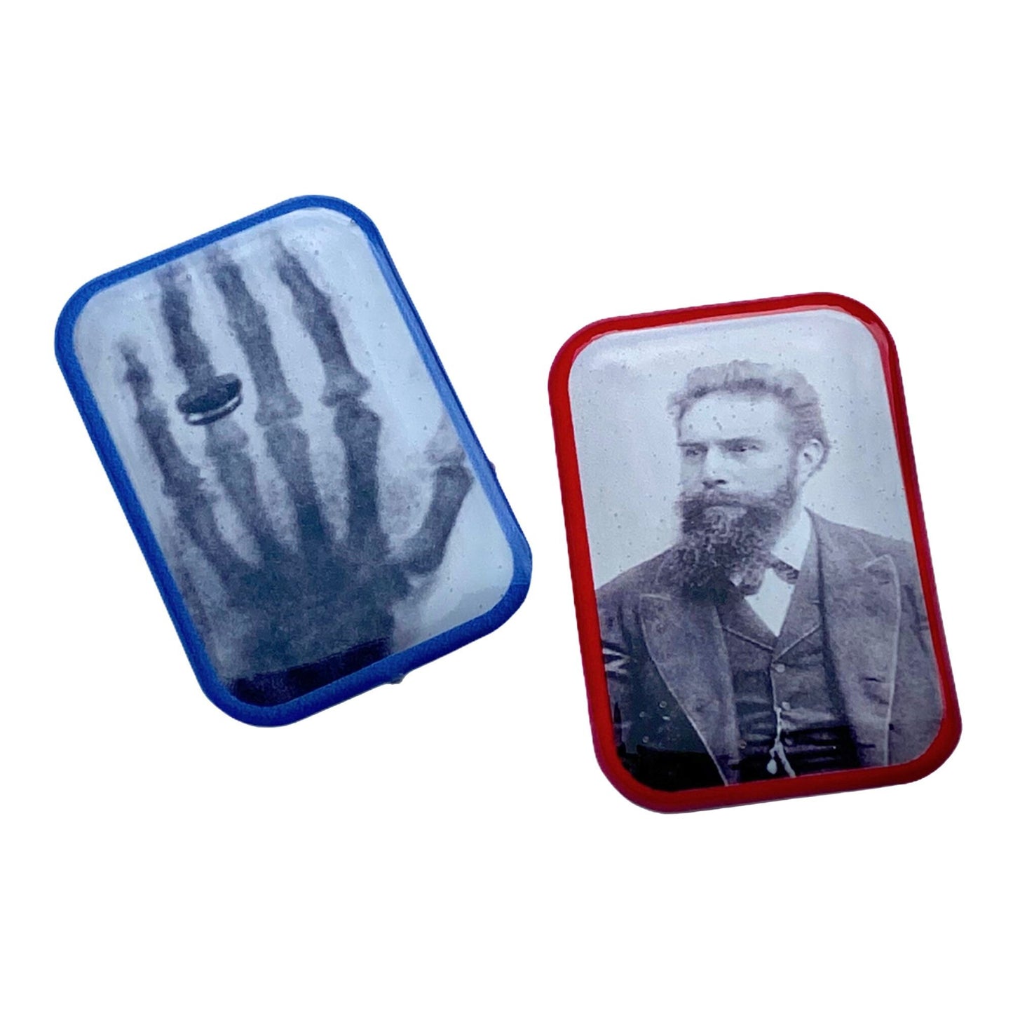 Wilhelm Rontgen Xray Markers with Thin Blue and Red Borders Customized with Initials