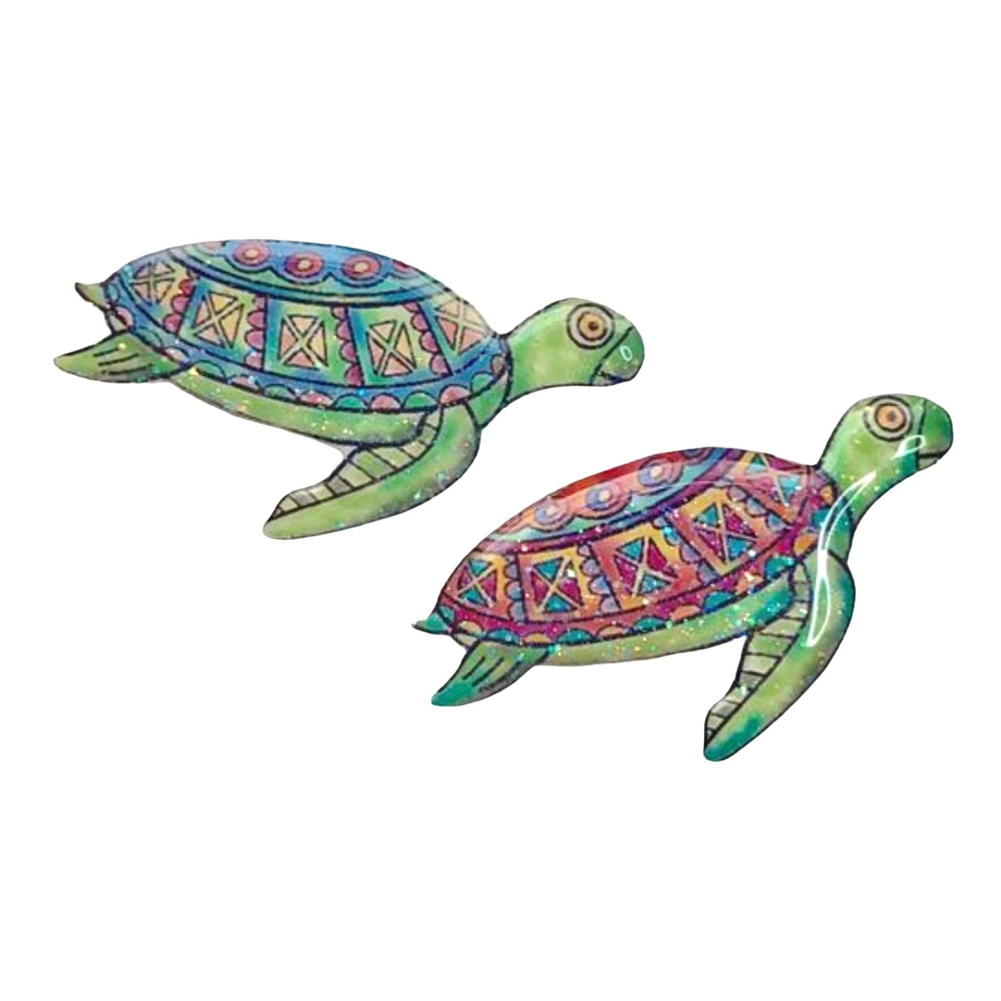 Glittered Watercolor Sea Turtle Xray Markers Customized with Initials