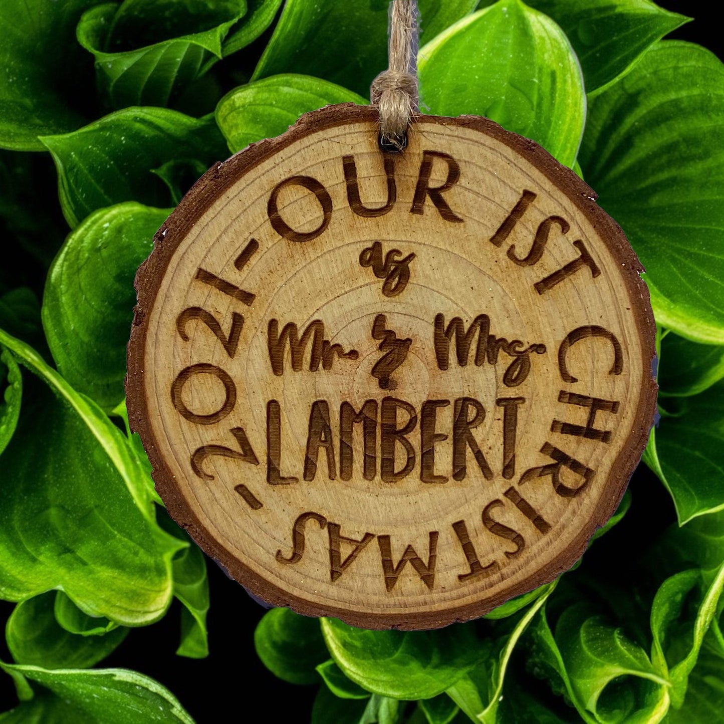 Our First Christmas as Mr and Mrs Personalized Wedding Gift Ornament