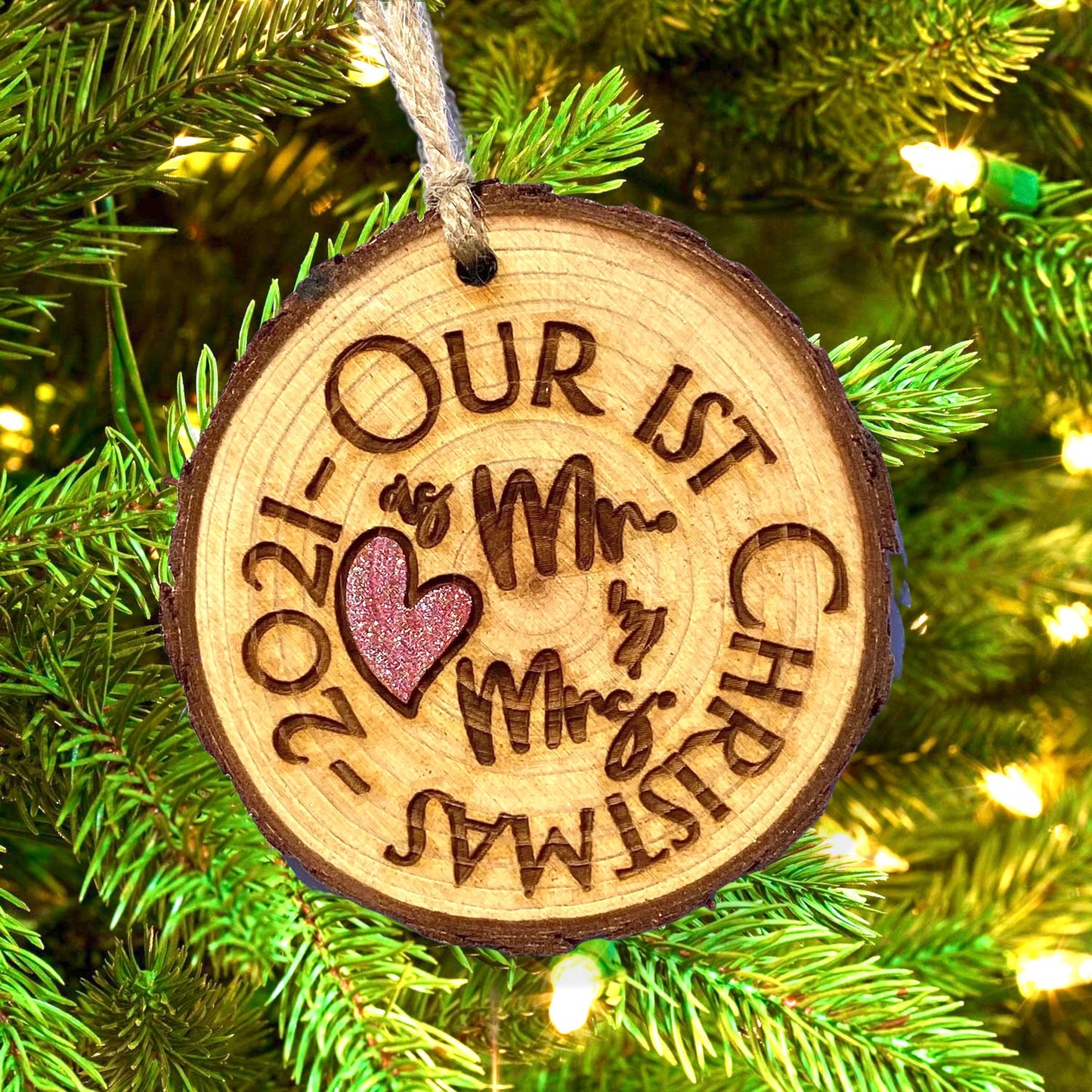 Our First Christmas as Mr and Mrs Wedding Gift Ornament