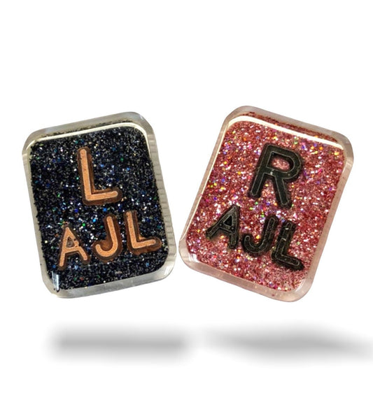 Xray Markers Antique Look  Customized with Colored Initials
