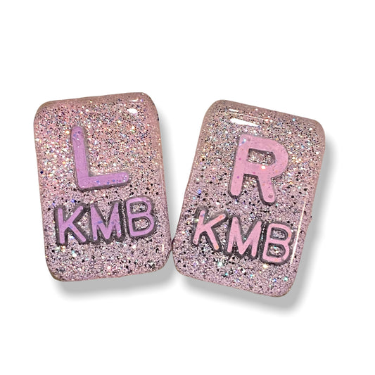 Princess Pink and Purple Ombre Xray Markers with Colored Initials