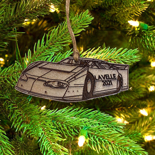 Christmas Ornament Late Model Dirt Track Racing Personalized