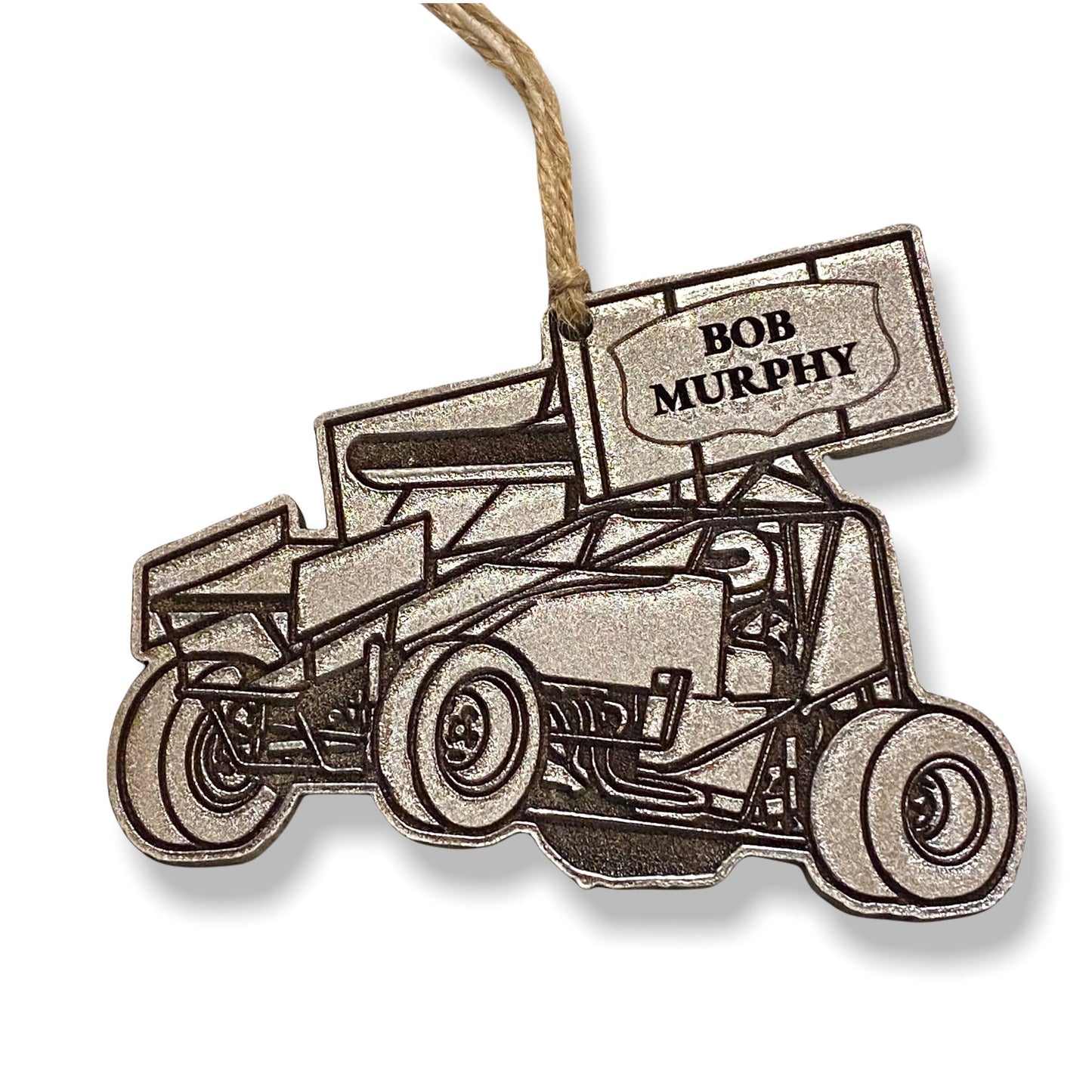 Sprint Car Dirt Track Racing Christmas Ornament Personalized