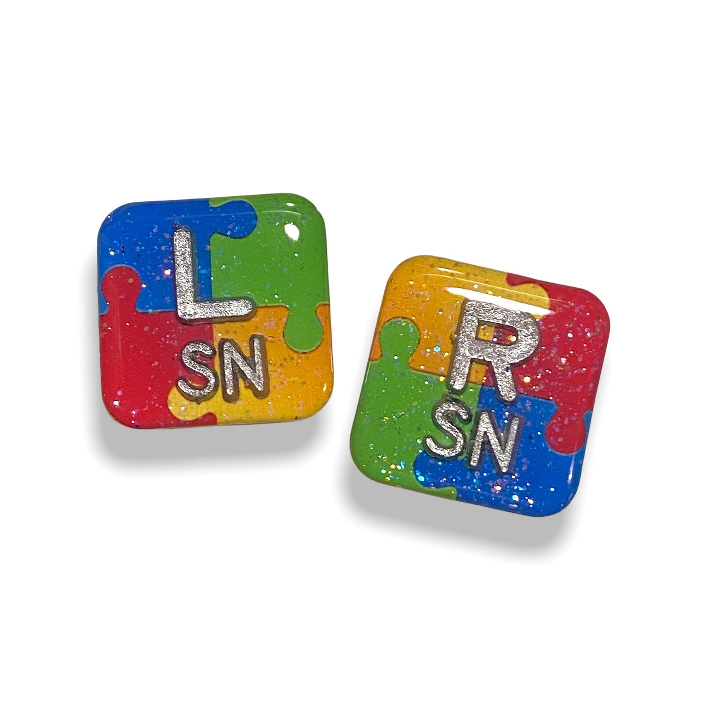 Autism Puzzle Xray Markers Customized with Initials