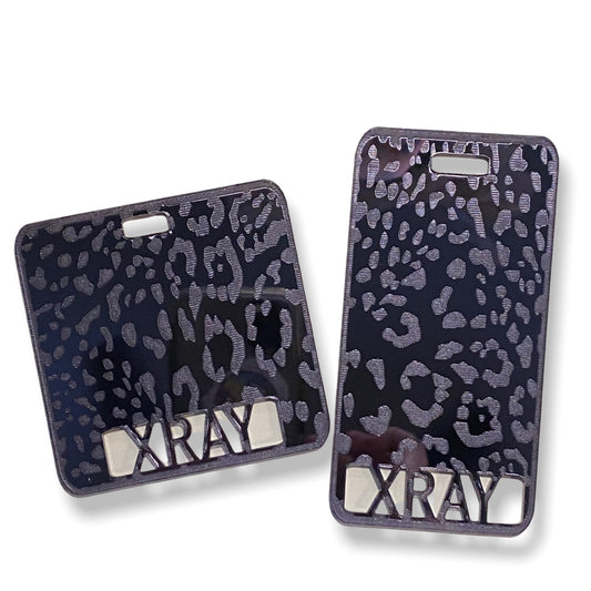 Rad Pad Leopard Black Metallic  for Holding Xray Markers