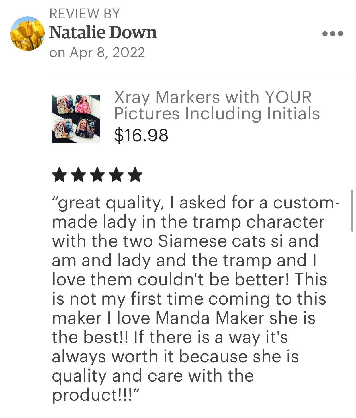 Xray Markers with YOUR Pictures Including Initials
