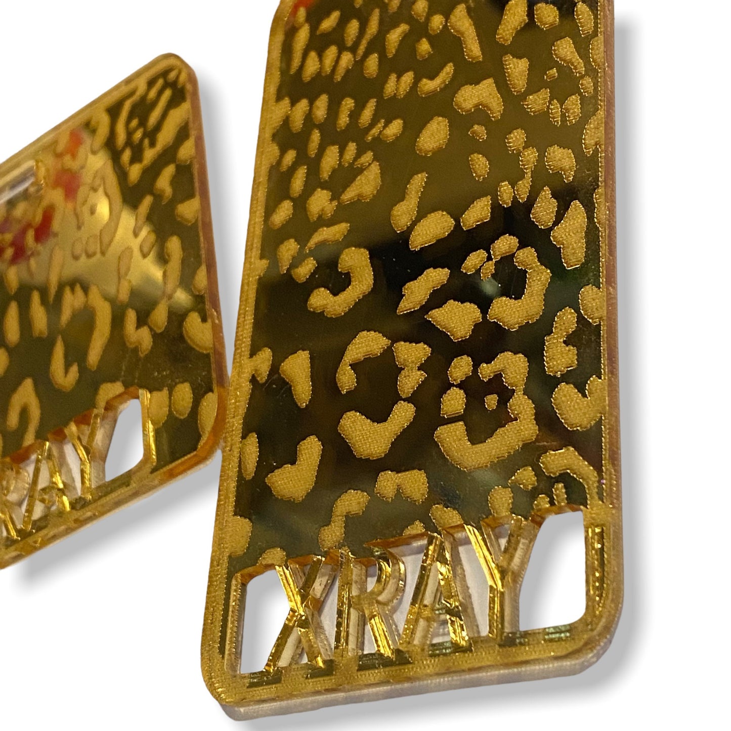 Rad Pad Leopard Gold Mirror for Holding Xray Markers