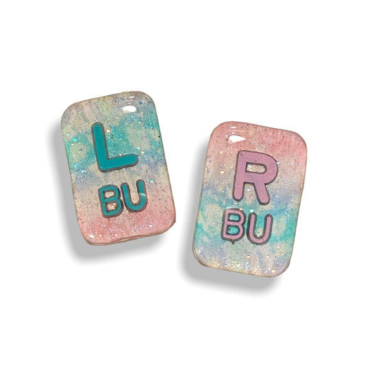 Marbled Xray Markers Customized with Lead Initials