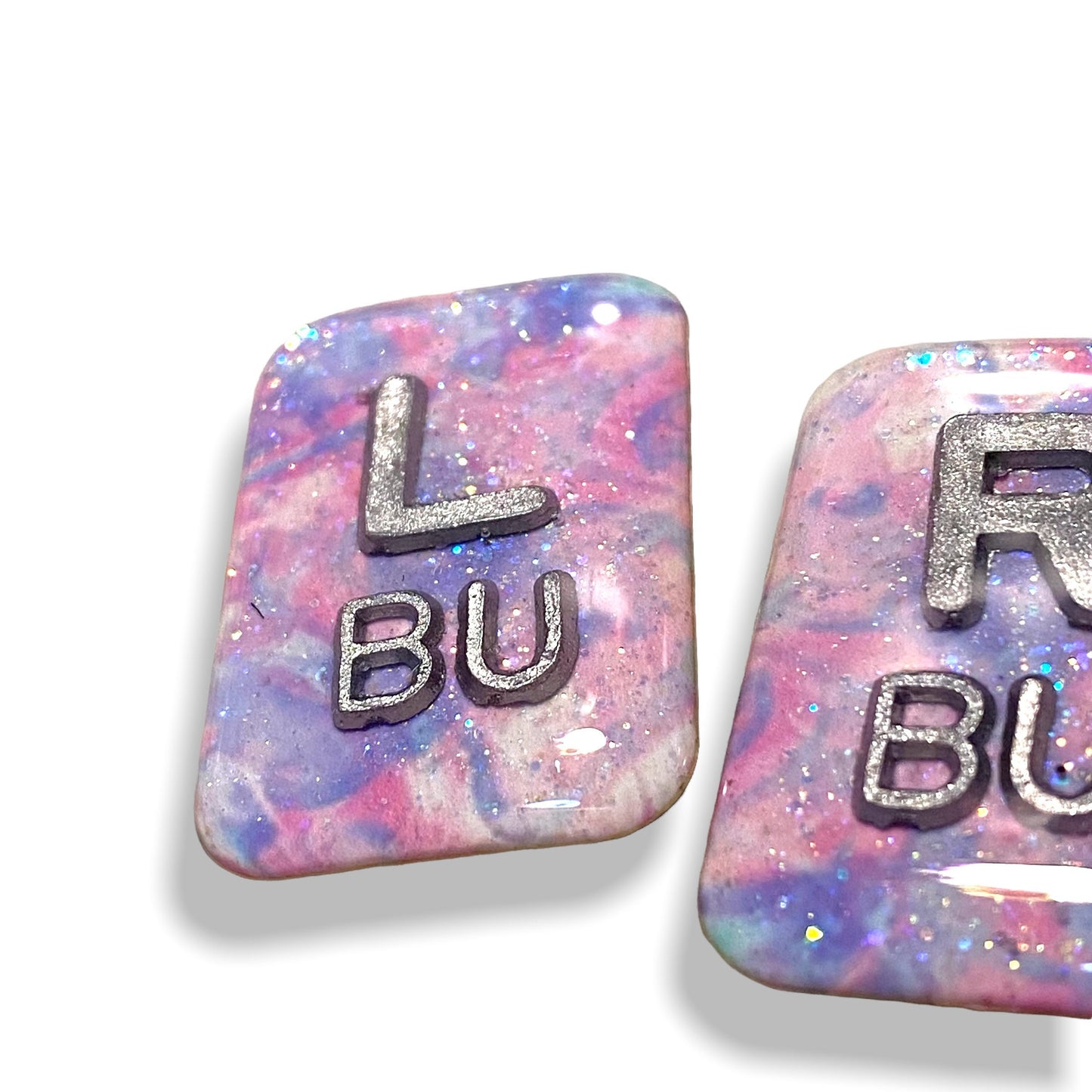 Marbled Xray Markers Customized with Lead Initials