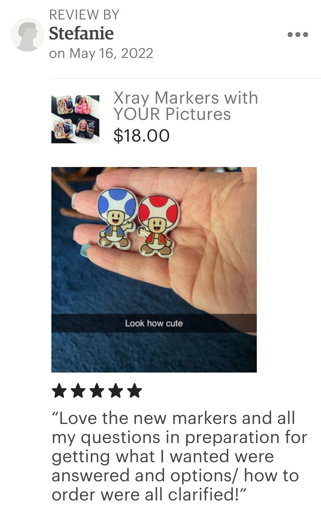 Xray Markers with YOUR Pictures Including Initials