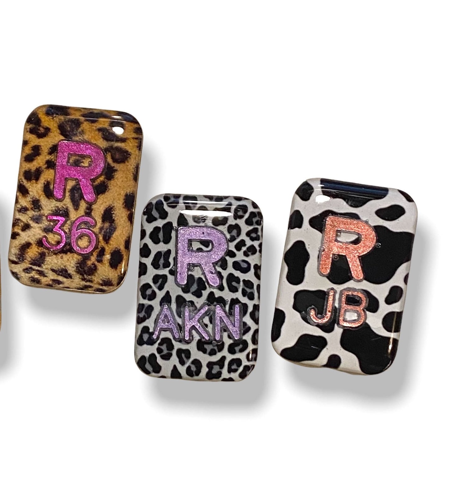 Xray Markers Animal Print Customized with Black Lead Initials