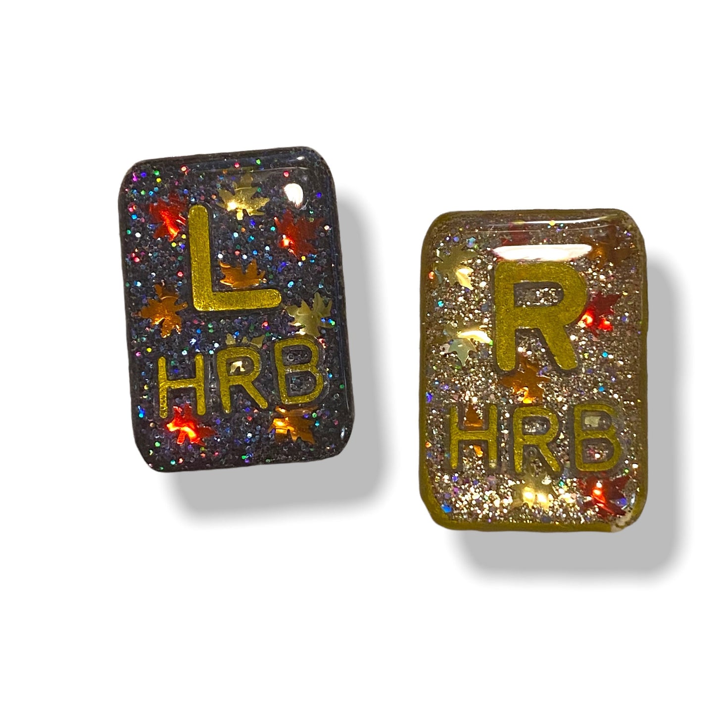 Xray Markers Fall Leaves with Gold Initials