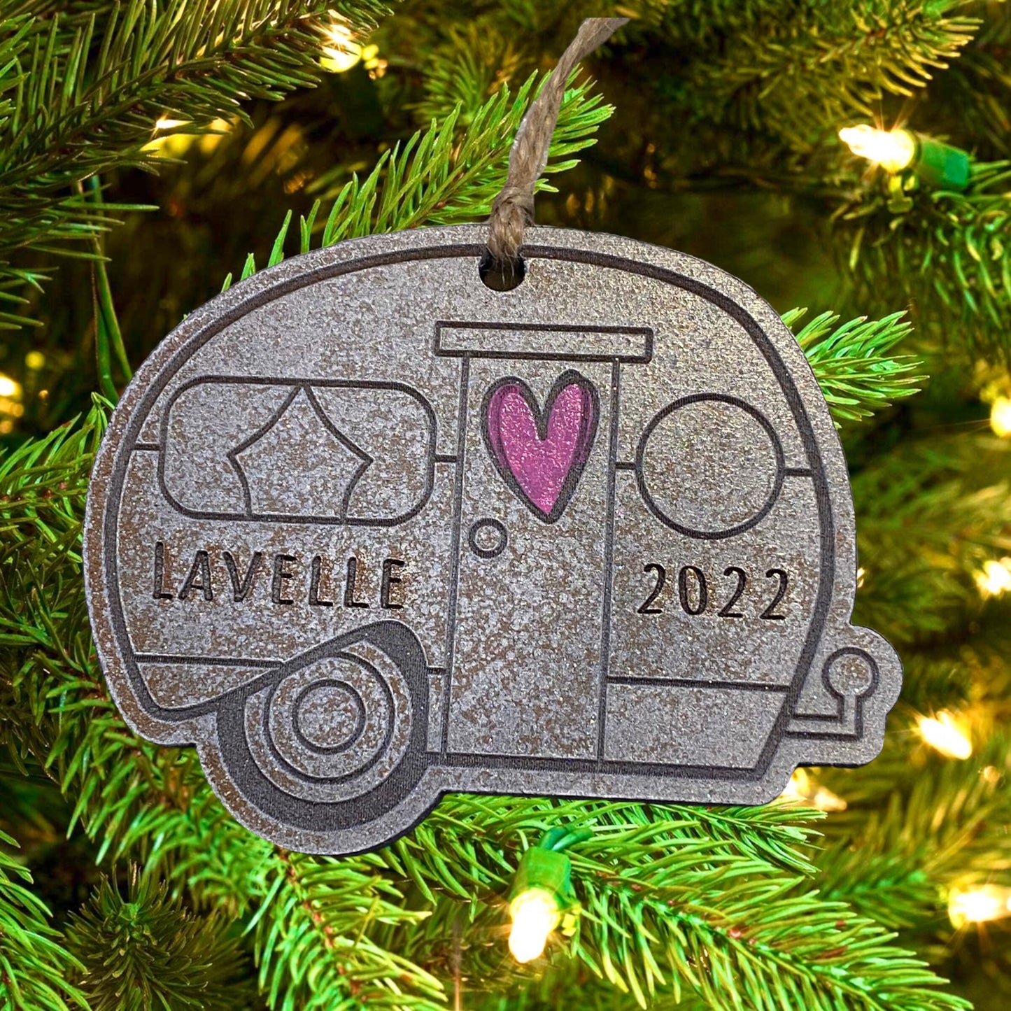 Camper Christmas Ornament Personalized