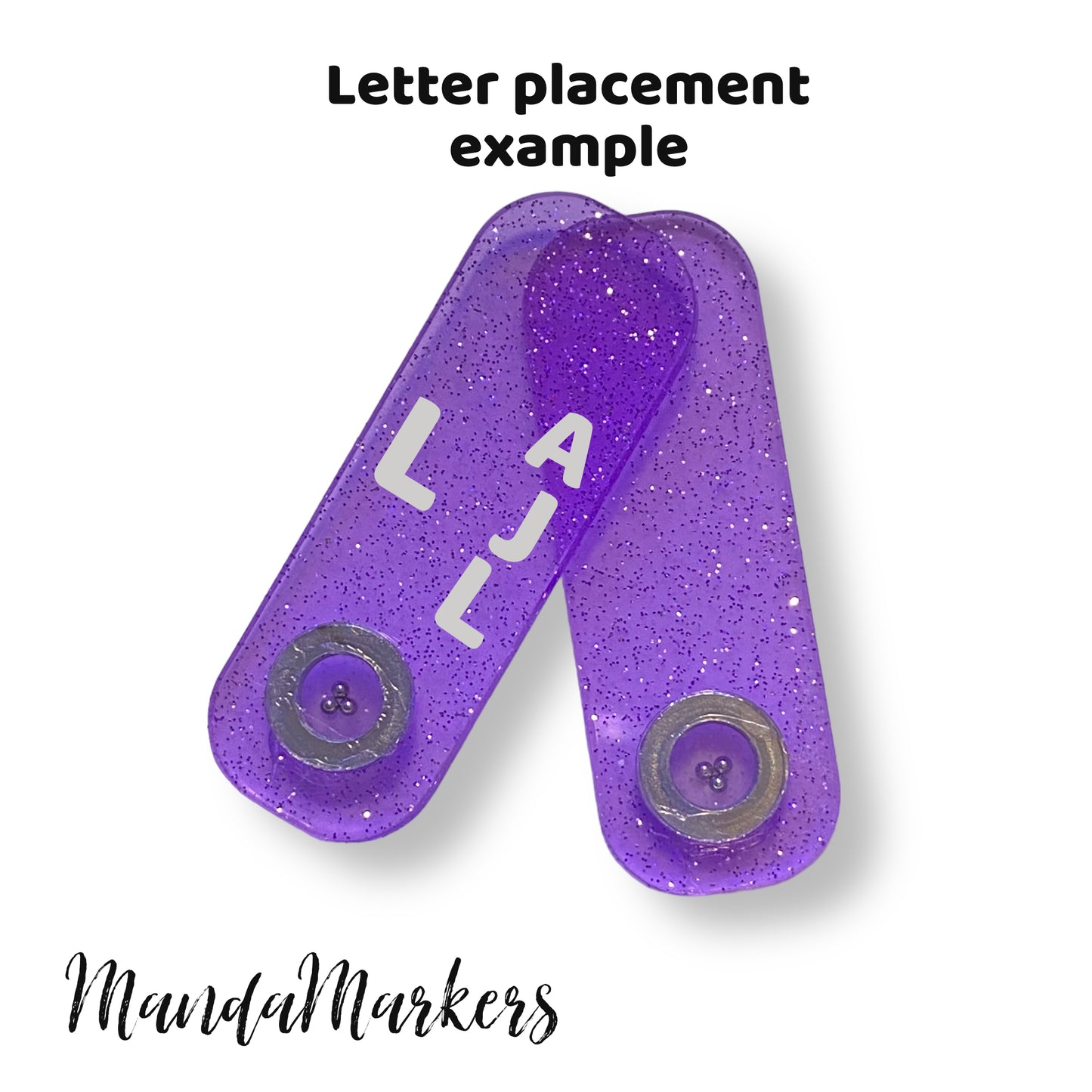 Purple Rain BB Mitchell Xray Markers  Customized with Lead Initials